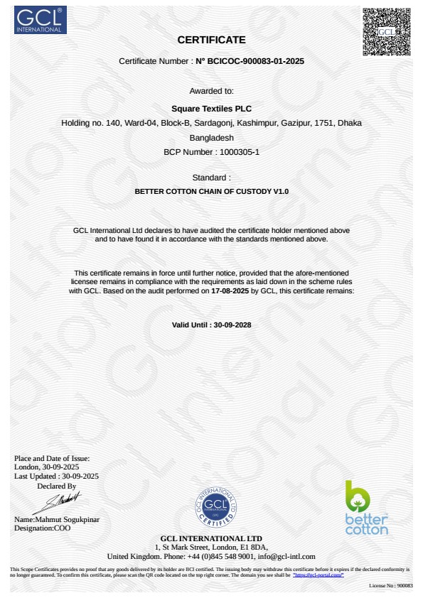BCI-Square Textiles PLC